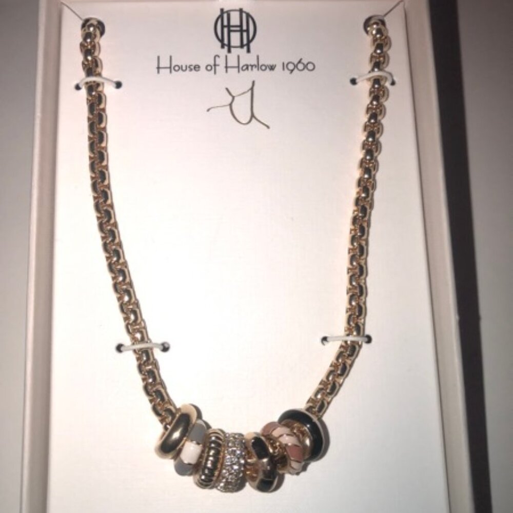 House of Harlow Necklace w Glass Notes